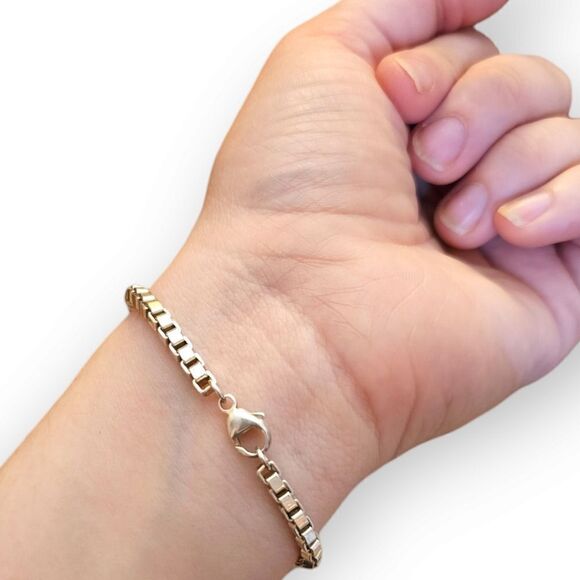 Tiffany & Co. Sterling Silver 925 2004 Venetian Link I.D. 7" Bracelet - Picture 6 of 15